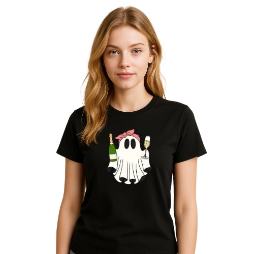 Ghost with Champagne T-Shirt