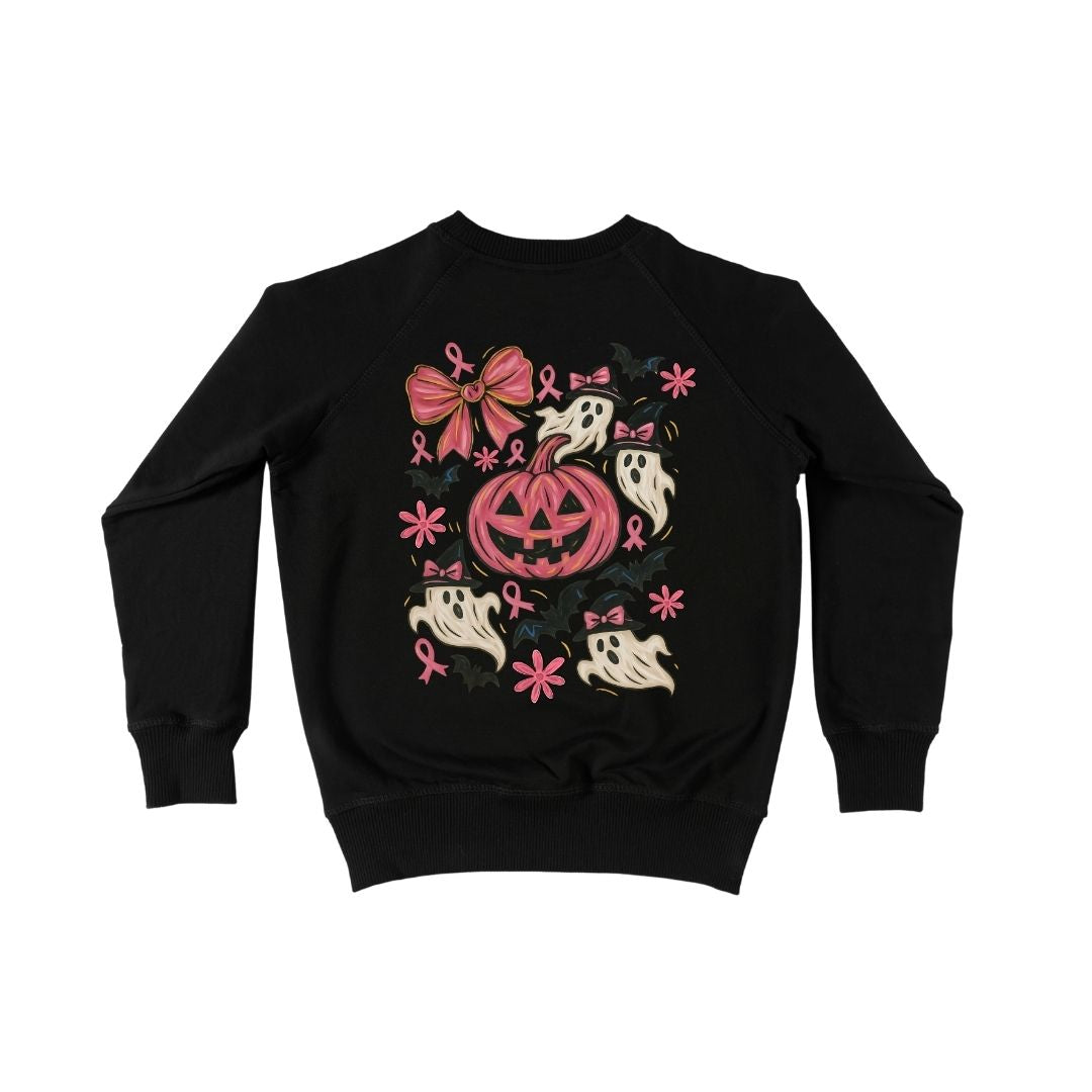 Pink Pumpkin & Ghost Crew Neck Sweatshirt