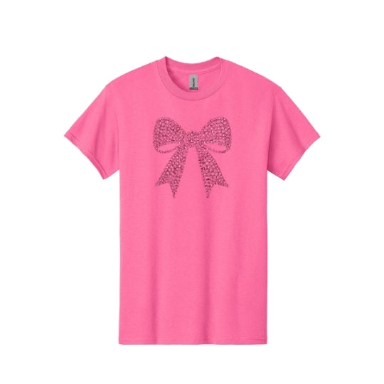 Pink Rhinestone Bow T-Shirt