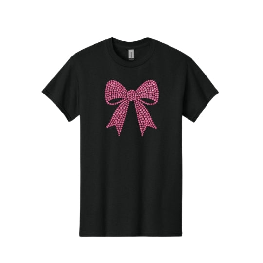 Pink Rhinestone Bow T-Shirt