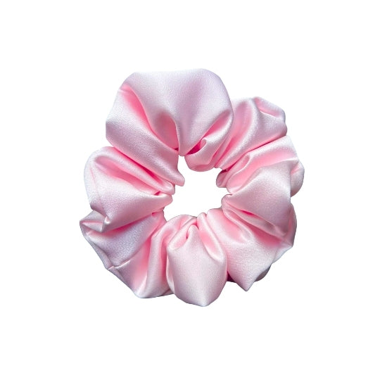 Light Pink Satin Hair Scrunchie