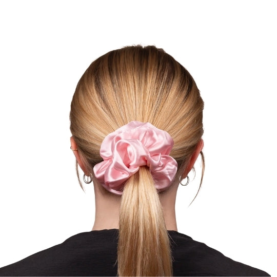 Light Pink Satin Hair Scrunchie