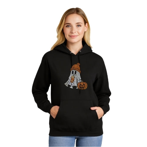 Rhinestone Pumpkin Spice Ghost Hoodie