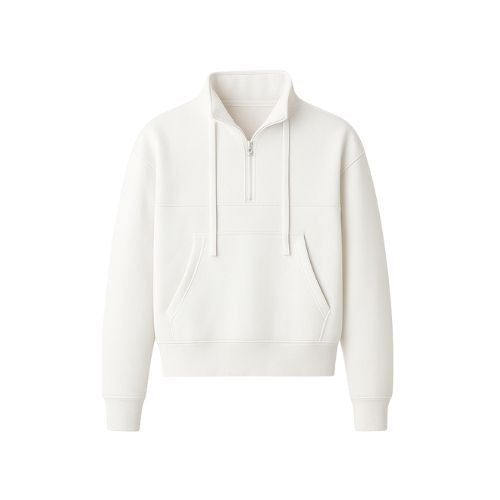 Half Time (Quarter Zip)-White