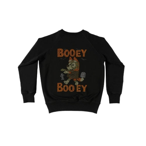 Rhinestone “BOOEY” Wolf Halloween Sweatshirt