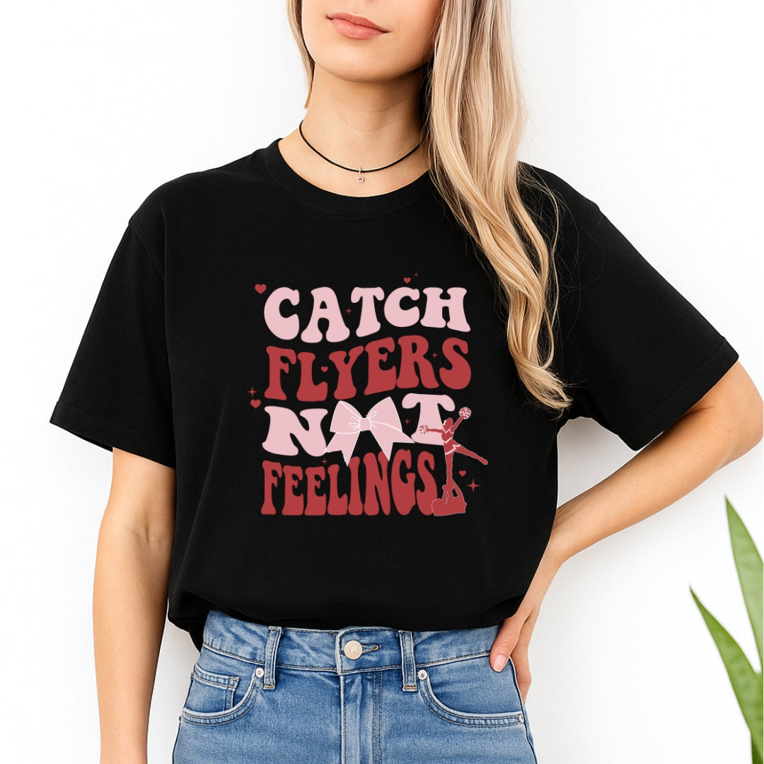 Catch Flyers Not Feelings” Cheer-Inspired Valentine’s Merch