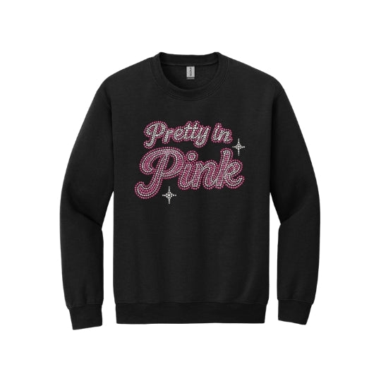 Pretty in Pink Rhinestone Sweatshirt