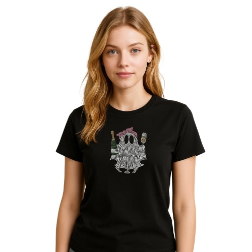 Rhinestone Champagne Ghost T-Shirt