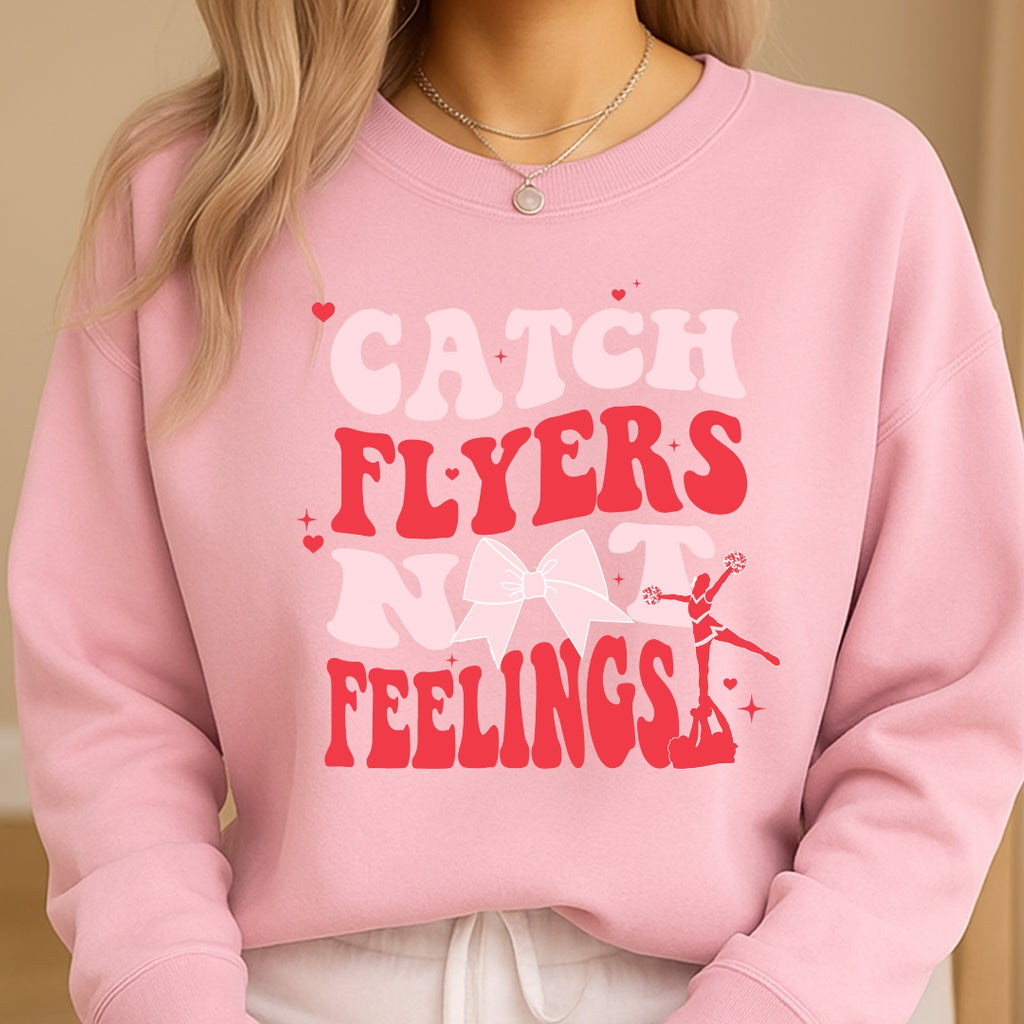 Catch Flyers Not Feelings” Cheer-Inspired Valentine’s Merch