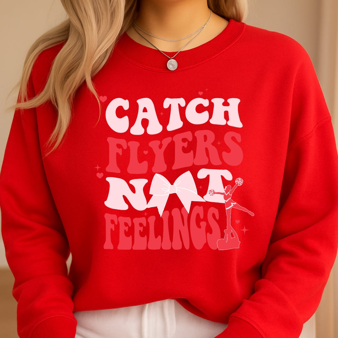 Catch Flyers Not Feelings” Cheer-Inspired Valentine’s Merch
