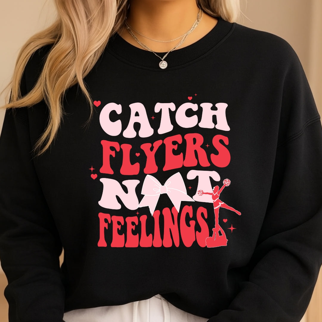 Catch Flyers Not Feelings” Cheer-Inspired Valentine’s Merch