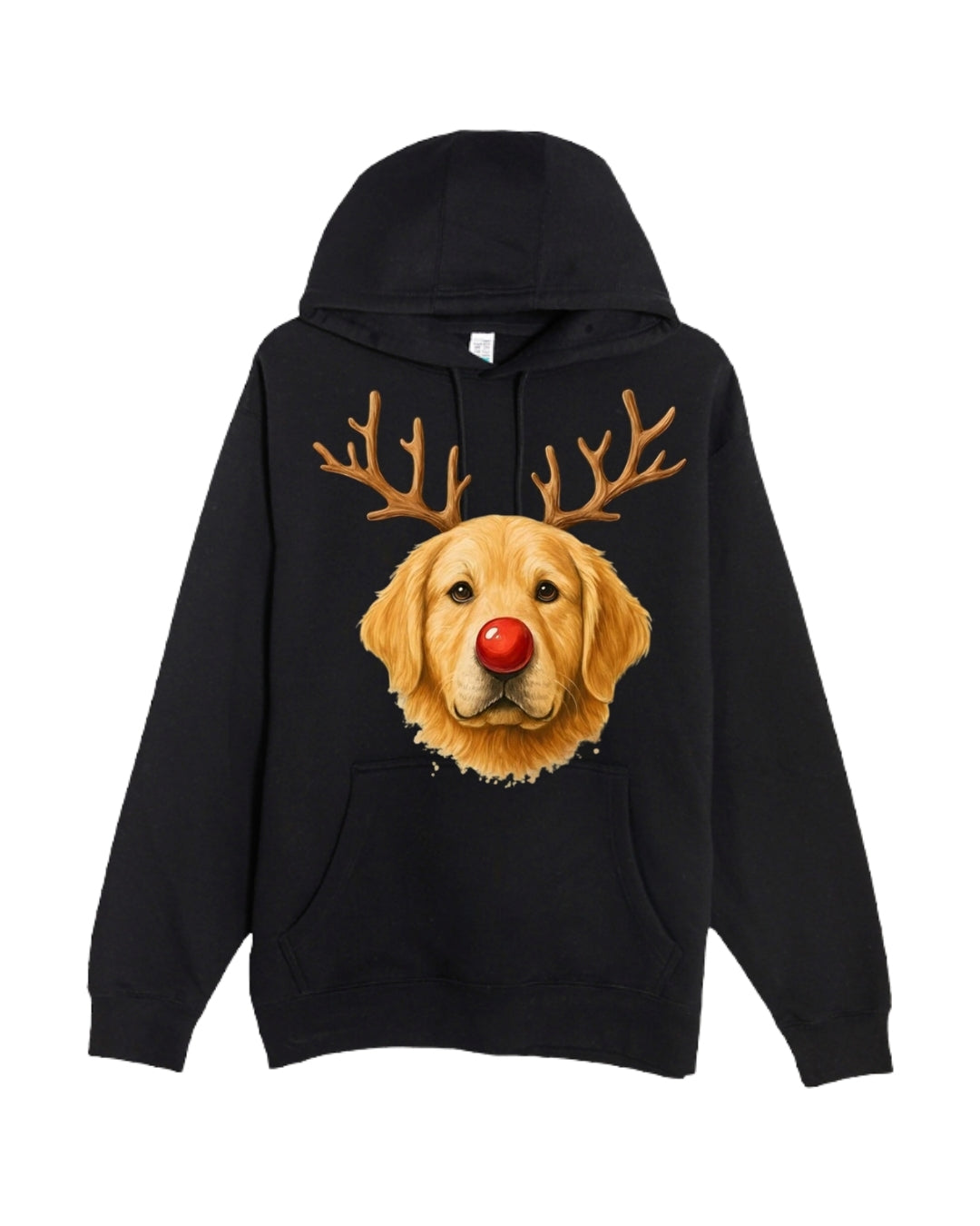 Reindeer Golden Retriever Christmas Design – Cute Holiday Dog Graphic