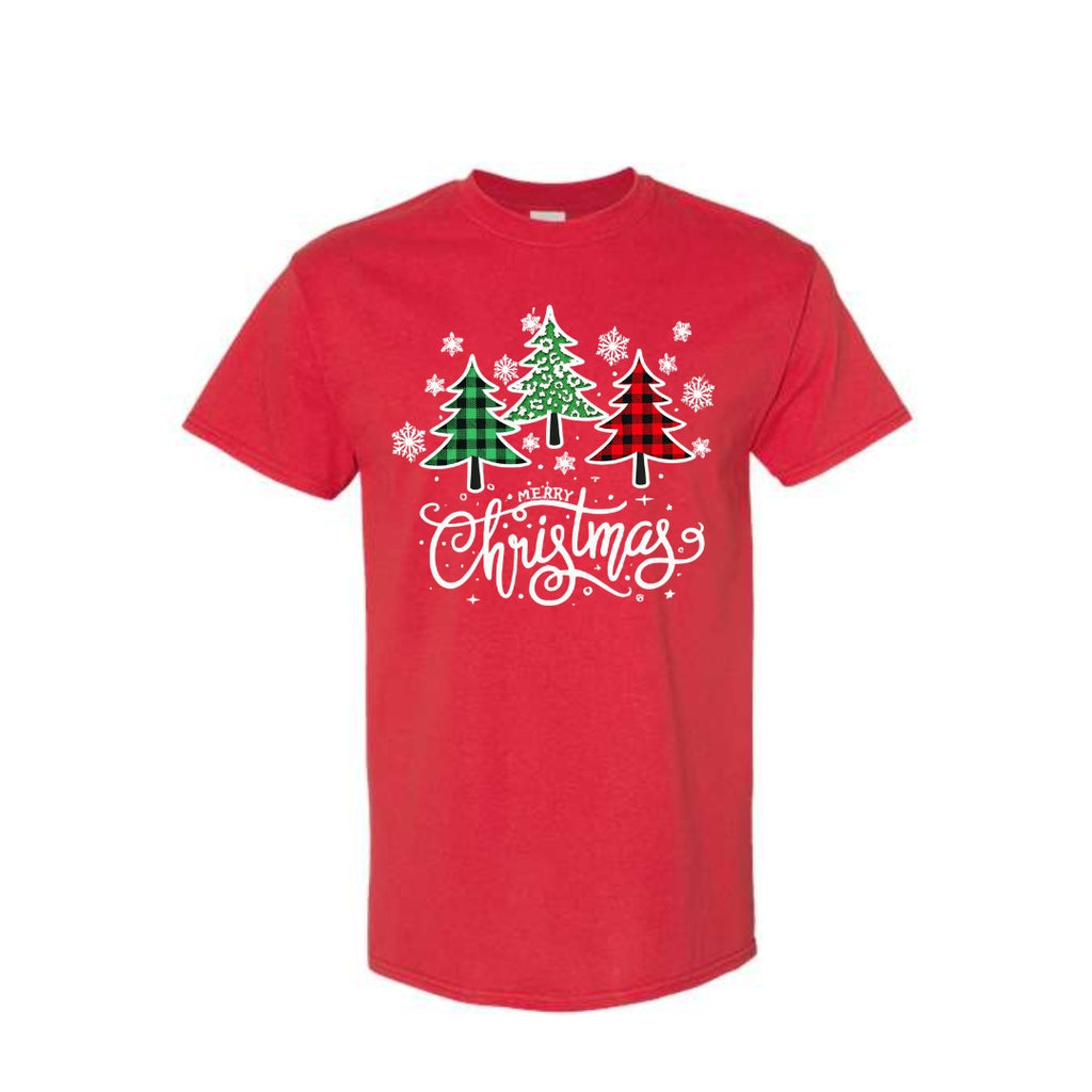 Holiday Shirt -Merry Christmas 3 Graphic Trees