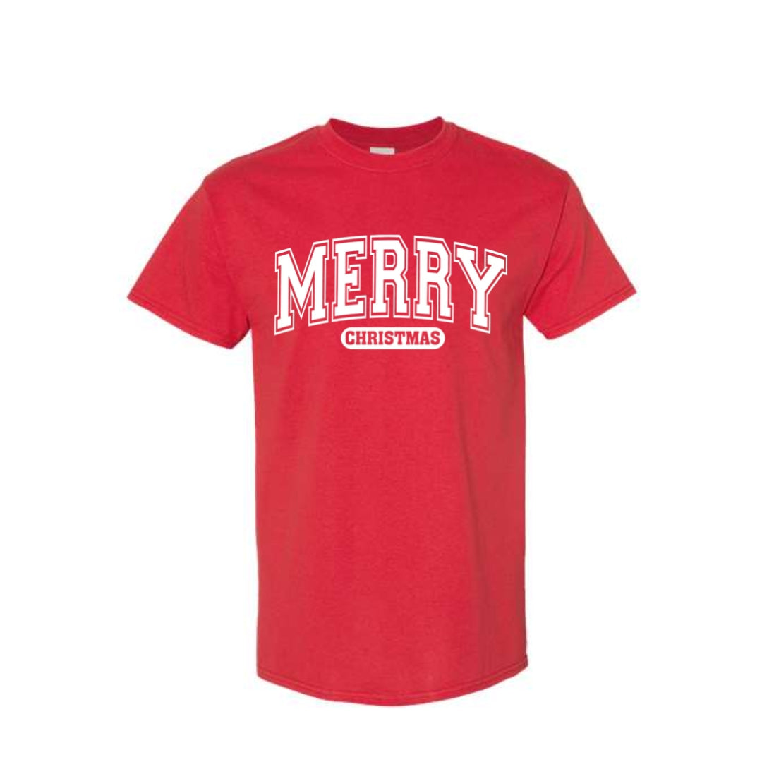 Minimalist Holiday Shirt - Merry Christmas Graphic Apparel