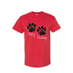 Merry & Furry Tees: “Happy Pawlidays Festive Paw Print Lights Design”