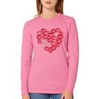 Kiss Me Valentine Heart Sweatshirt & Tee – Lip Print Love Design
