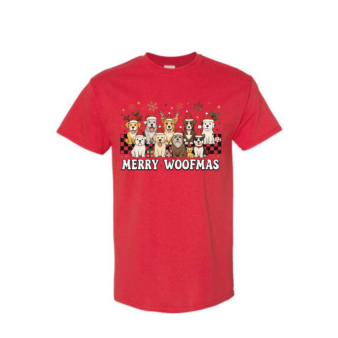 Christmas Tee for Pet Parents : Merry Woofmas Dog Lover Apparel