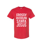 Minimalist Holiday Shirt - Dance Like Frosty, Shine Like Rudolph, Give Like Santa, Love Like Jesus