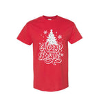 Minimalist Holiday Shirt - Merry and Bright” Christmas Tree Design