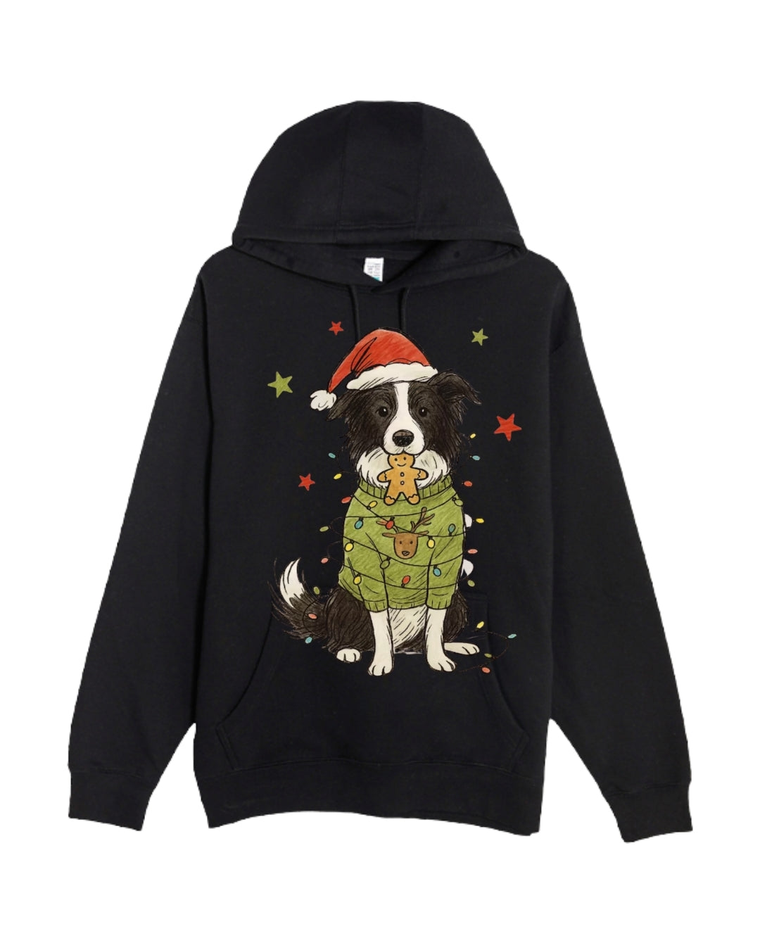 Border Collie Christmas Lights Design – Cute Holiday Dog Lover Gift