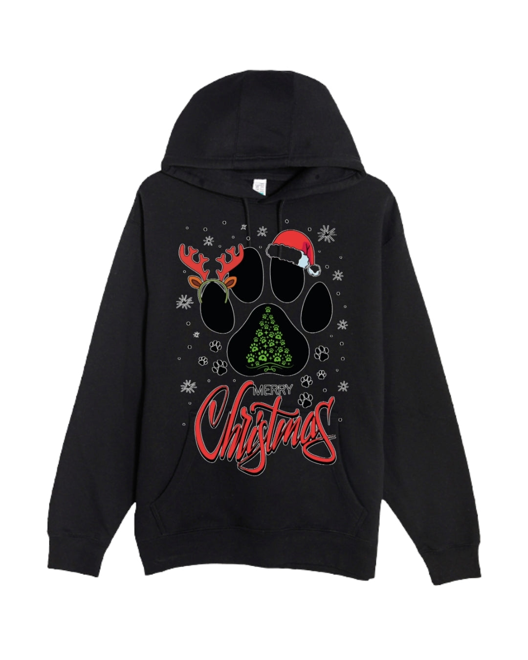 Merry Christmas Paw Print Holiday Apparel – Festive Pet Lover Christmas Design