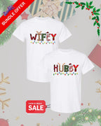 Holiday Shirt - Matching Couple Christmas Clothing – Hubby & Wifey Christmas Lights Design