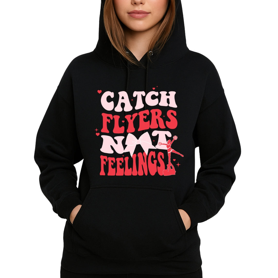 Catch Flyers Not Feelings” Cheer-Inspired Valentine’s Merch