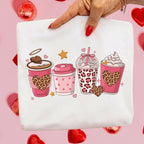 Valentine Coffee Love Sweatshirt & Tee – Cute Pink Coffee Cup Design
