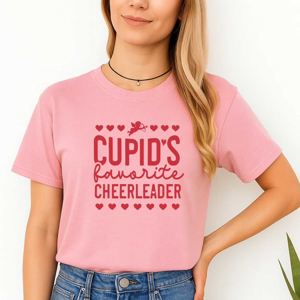 Cupid’s Favorite Cheerleader Valentine Shirt | Cheerleader Valentine Sweatshirt | Cheer Love Apparel