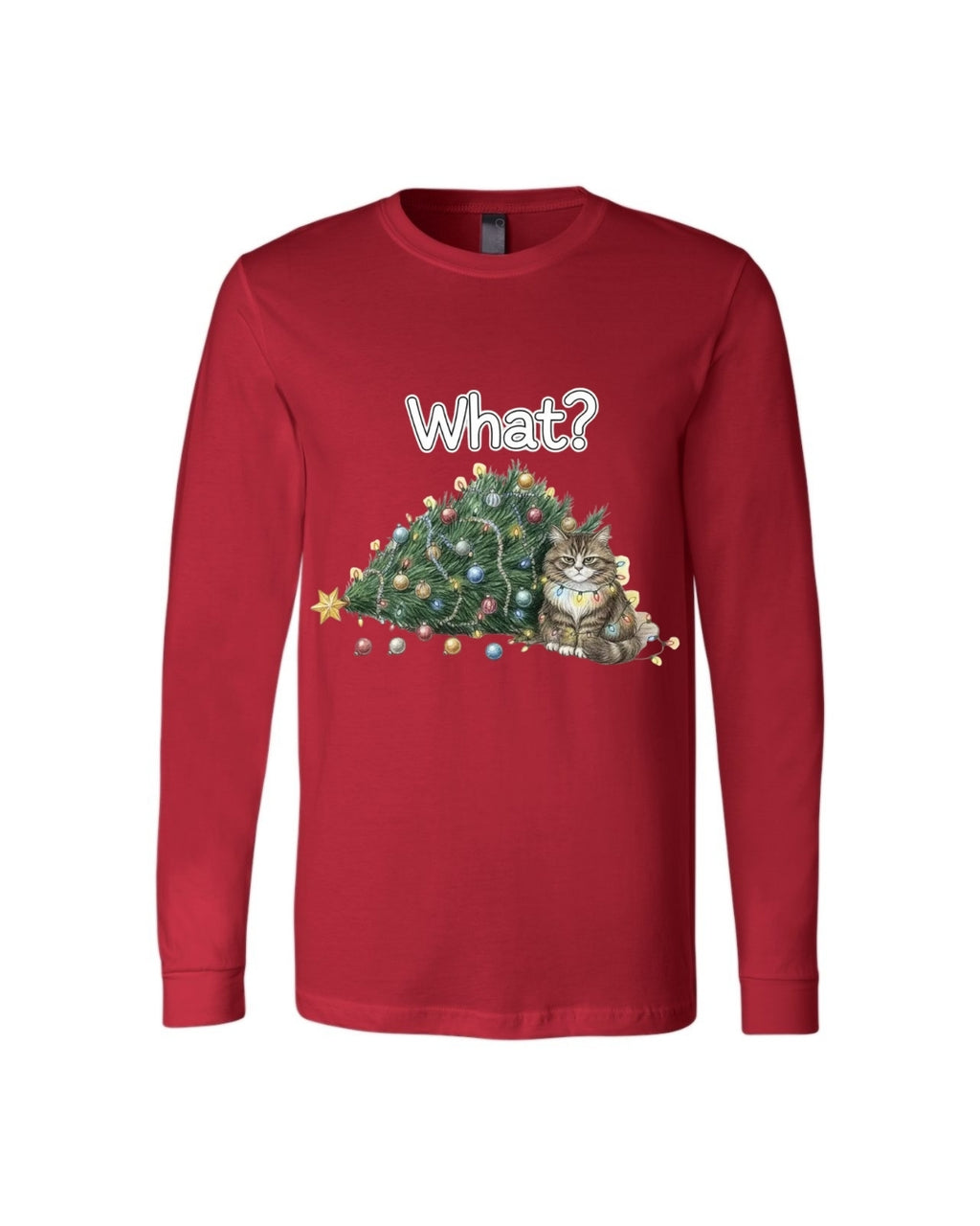 “What?” Holiday Cat Lover Gift