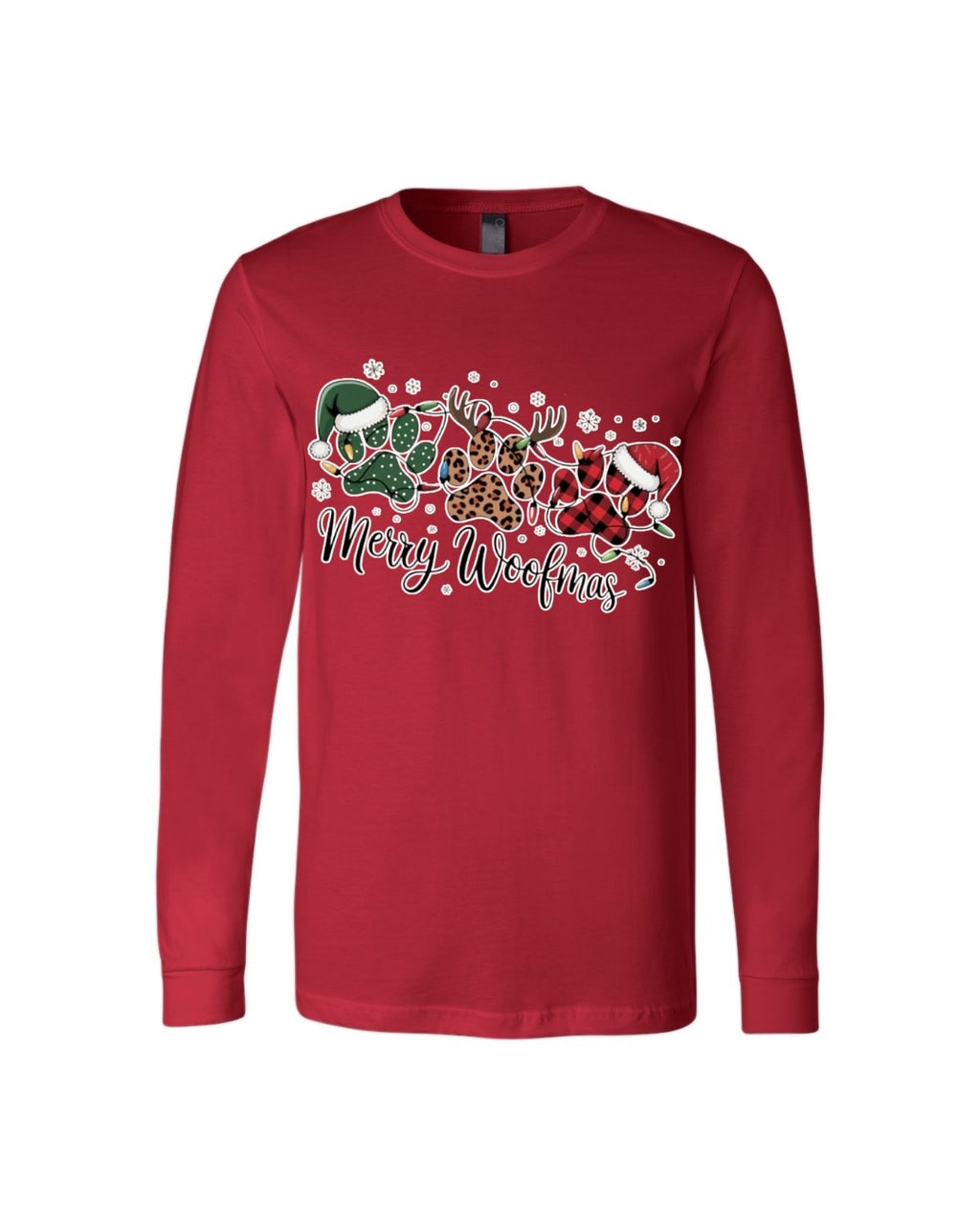Merry Woofmas Paw Print Apparel – Festive Dog Lover Christmas Gift
