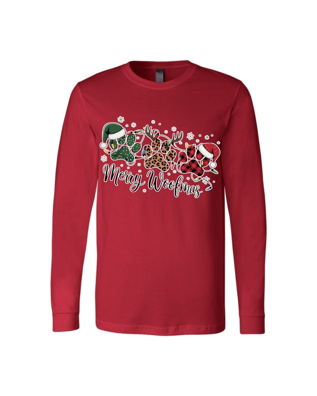 Merry Woofmas Paw Print Apparel – Festive Dog Lover Christmas Gift
