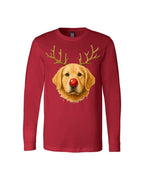 Reindeer Golden Retriever Christmas Design – Cute Holiday Dog Graphic