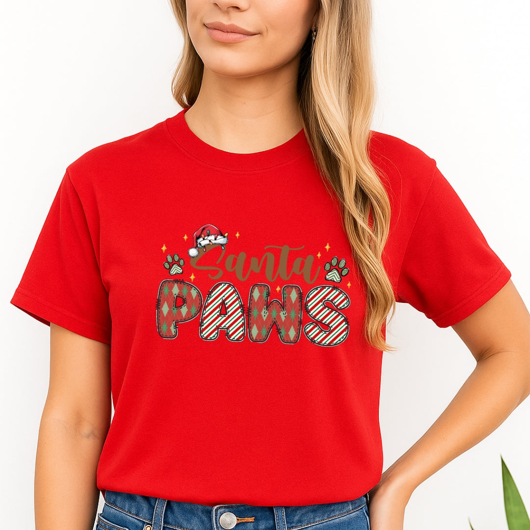 Merry & Furry Tees: Santa Paws Christmas Apparel – Cute Holiday Pet Lover Design