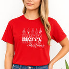 Minimalist Holiday Shirt - Merry Merry Christmas Graphic Tee