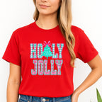 Holiday Shirt -Holly Jolly Gingham Christmas