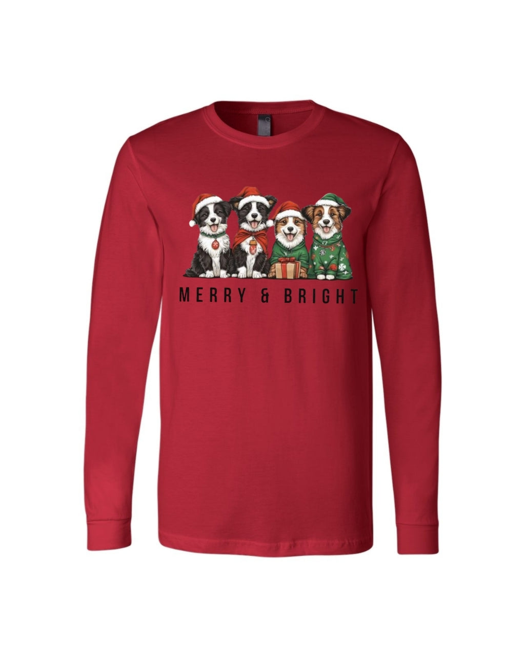 Merry & Bright Border Collie Christmas Design – Festive Holiday Dog Lover Gift