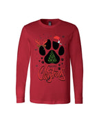Merry Christmas Paw Print Holiday Apparel – Festive Pet Lover Christmas Design
