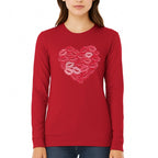 Kiss Me Valentine Heart Sweatshirt & Tee – Lip Print Love Design