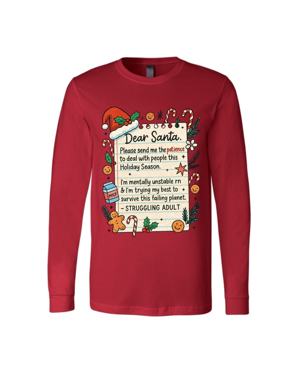 “Dear Santa: Struggling Adult Holiday Survival Design”