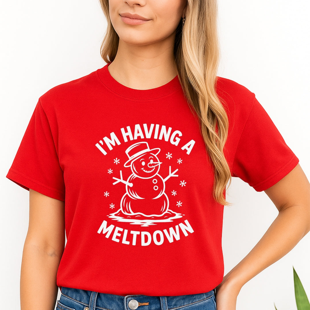 FUNNY HOLIDAY SHIRT: I’m Having a Meltdown – Funny Snowman Christmas Design