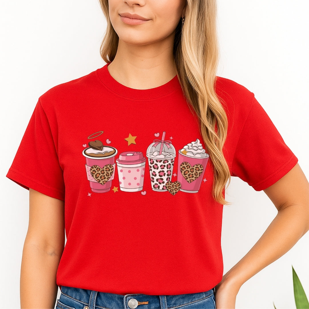 Valentine Coffee Love Sweatshirt & Tee – Cute Pink Coffee Cup Design