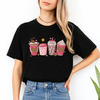 Valentine Coffee Love Sweatshirt & Tee – Cute Pink Coffee Cup Design