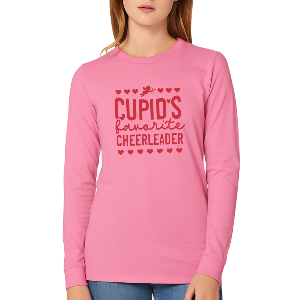 Cupid’s Favorite Cheerleader Valentine Shirt | Cheerleader Valentine Sweatshirt | Cheer Love Apparel
