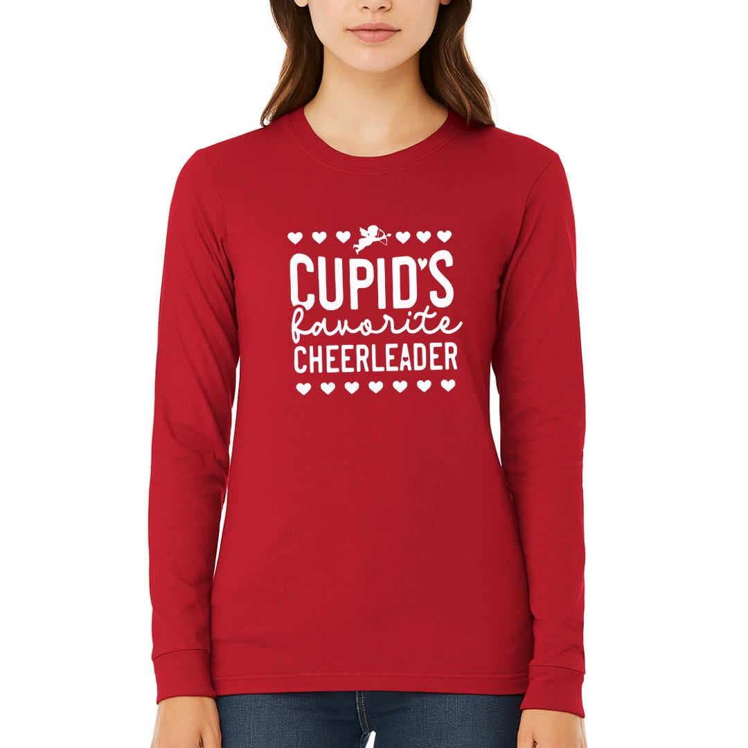 Cupid’s Favorite Cheerleader Valentine Shirt | Cheerleader Valentine Sweatshirt | Cheer Love Apparel