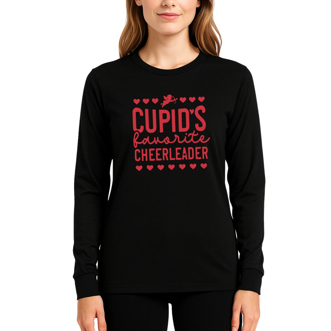 Cupid’s Favorite Cheerleader Valentine Shirt | Cheerleader Valentine Sweatshirt | Cheer Love Apparel