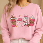 Valentine Coffee Love Sweatshirt & Tee – Cute Pink Coffee Cup Design
