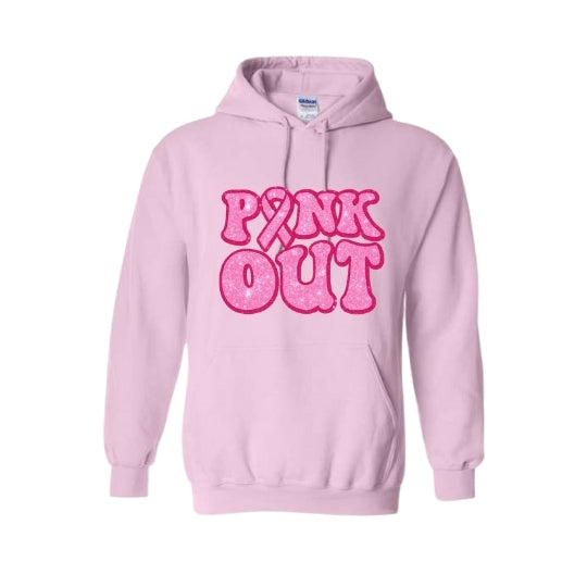 Pink Out Glitter Hoodie