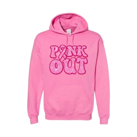 Pink Out Glitter Hoodie
