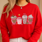 Valentine Coffee Love Sweatshirt & Tee – Cute Pink Coffee Cup Design